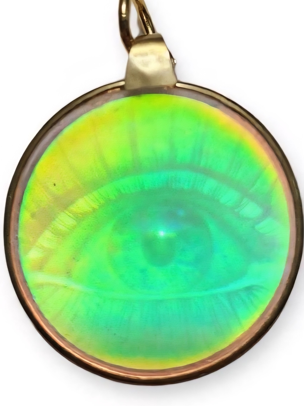 Collectible Vintage 2989s Era 3D Hologram Eye Theme Pendant Oddity